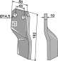 Preview: Rotorzinken 182x80mm, links